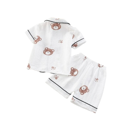 The Adhara - Baby Unisex Cute Print Pajamas Set - Bear Print