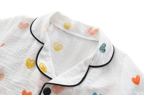 The Adhara - Baby Unisex Cute Print Pajamas Set - Cute Hearts Print