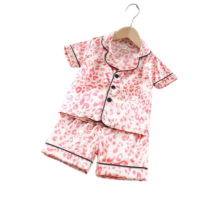 The Eloise - Baby Girl Cute Print Pajamas Set - Pink Print