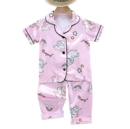 The Clara - Baby Girl Pink Unicorn Print Cartoon Pajamas