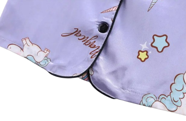 The Clara - Baby Girl Purple Unicorn Print Cartoon Pajamas