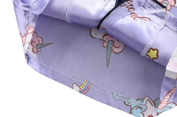 The Clara - Baby Girl Purple Unicorn Print Cartoon Pajamas