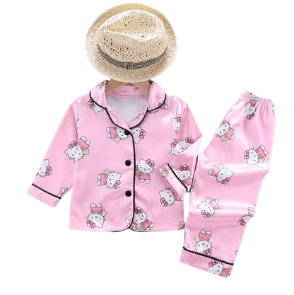 The Aziel - Baby Disney Pink Hello Kitty Print Pajamas Set