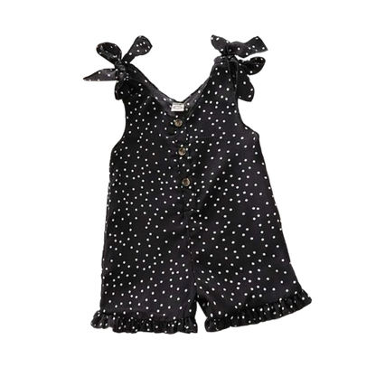 The Hazel - Baby Girl Polka Dot Sleeveless Button Dress