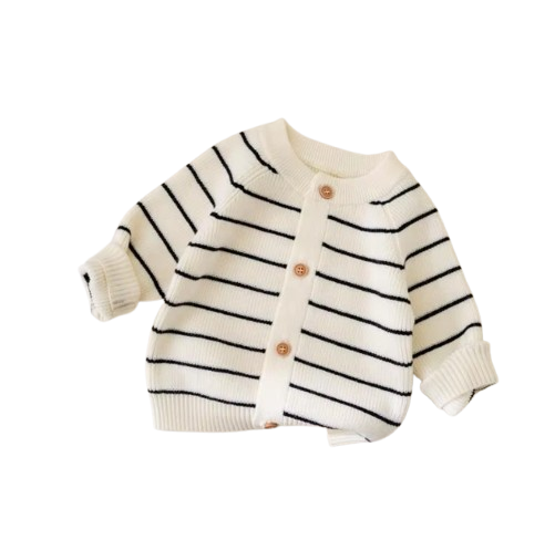 The Arlo - Baby Unisex Striped Knitted Cardigan Overcoat