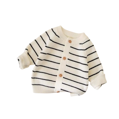 The Arlo - Baby Unisex Striped Knitted Cardigan Overcoat