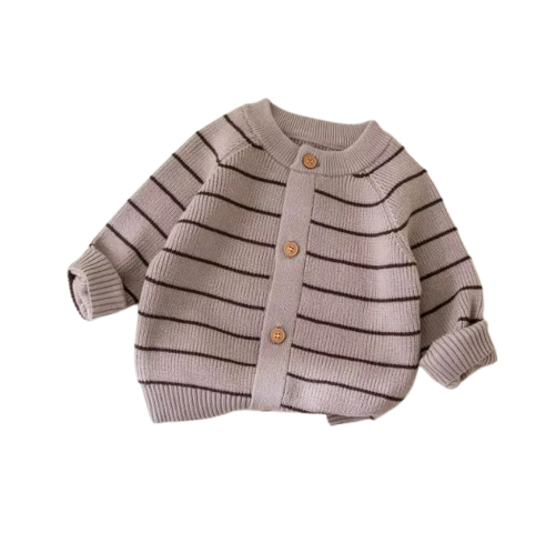 The Arlo - Baby Unisex Striped Knitted Cardigan Overcoat