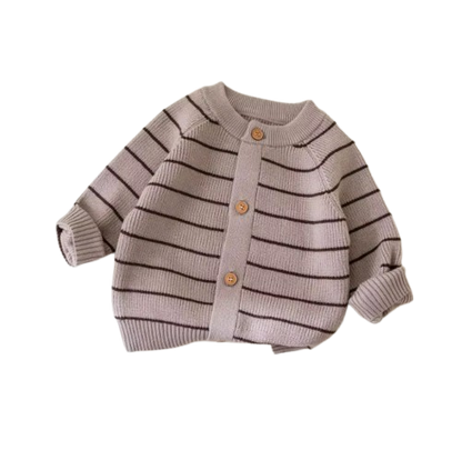 The Arlo - Baby Unisex Striped Knitted Cardigan Overcoat