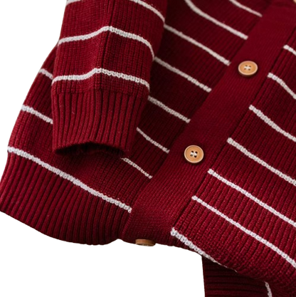 The Arlo - Baby Unisex Striped Knitted Cardigan Overcoat