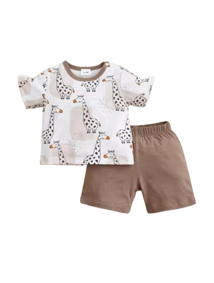 The Alejandro - Baby Boy Animal Koala Full Print Comfortable Short Sleeve Set