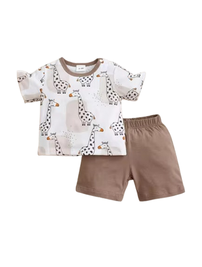 The Alejandro - Baby Boy Animal Koala Full Print Comfortable Short Sleeve Set