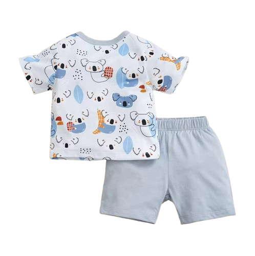 The Alejandro - Baby Boy Animal Koala Full Print Comfortable Short Sleeve Set