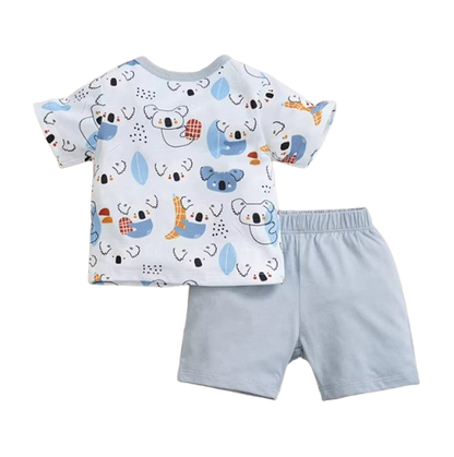 The Alejandro - Baby Boy Animal Koala Full Print Comfortable Short Sleeve Set