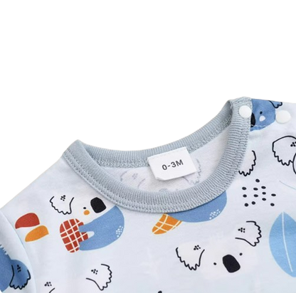 The Alejandro - Baby Boy Animal Koala Full Print Comfortable Short Sleeve Set