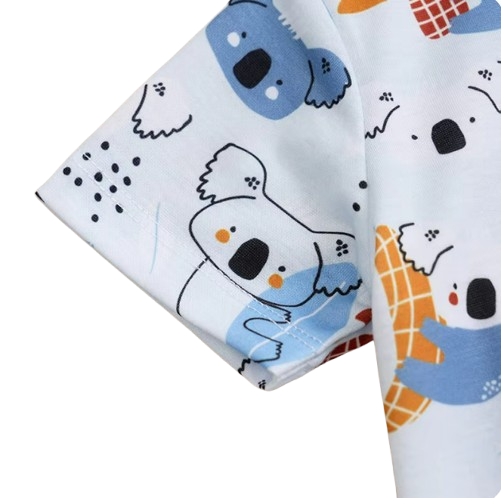 The Alejandro - Baby Boy Animal Koala Full Print Comfortable Short Sleeve Set