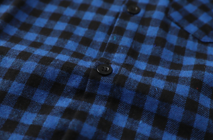 The Damon - Baby Boy Blue Small Checkered New Western-Style Coats Long Sleeve
