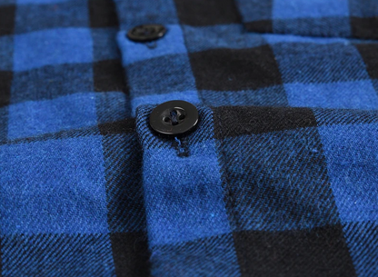 The Damon - Baby Boy Blue Large Checkered New Western-Style Coats Long Sleeve