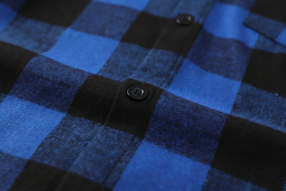 The Damon - Baby Boy Blue Medium Checkered New Western-Style Coats Long Sleeve