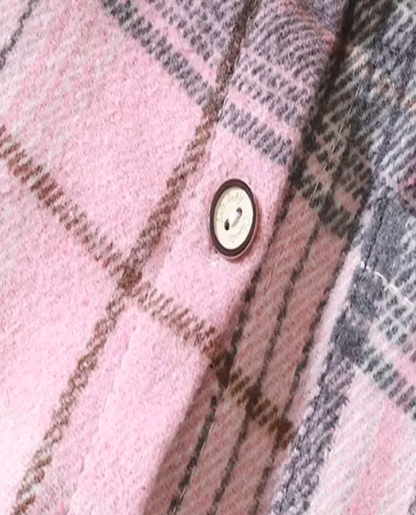 The Esteban - Baby Boy  Pink Plaid Long-Sleeved Tops Jacket Shirt
