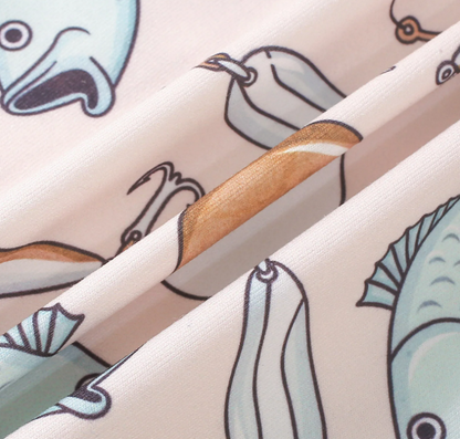 The Danny - Newborn Baby Green Fishing Print Romper Short Sleeve Summer Wear