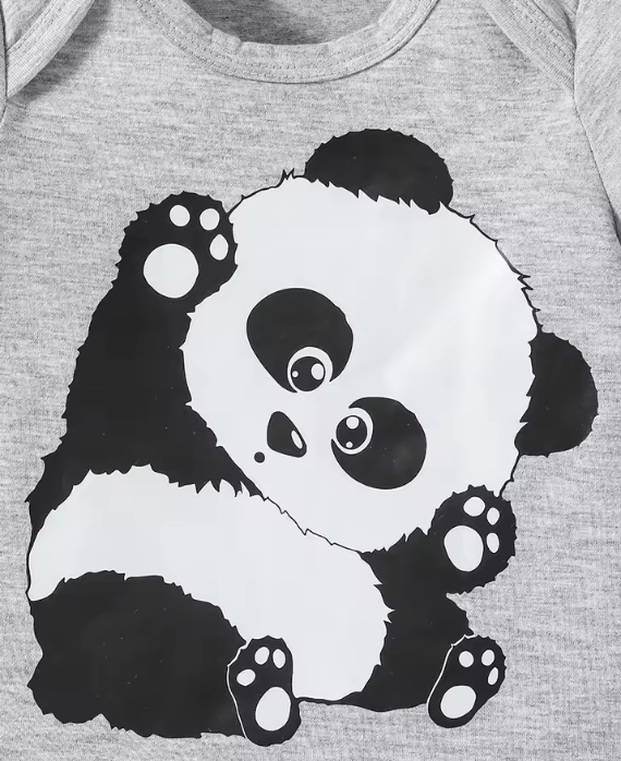 The Phillip - Baby Boy 3PCS Panda Romper Pants & Hat Short Sleeve Summer Outfit