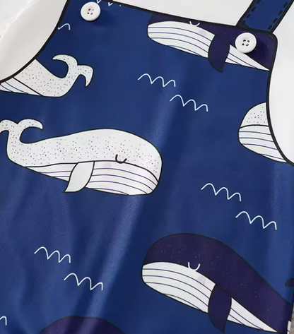 The Azrael - Newborn Baby Boy Blue Whale Print Romper Short Sleeve Summer Outfit