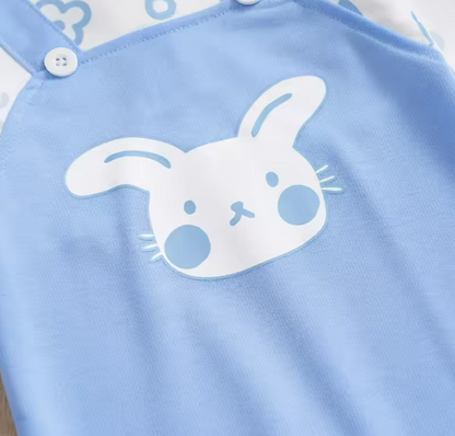 The Tommy - Newborn Baby Bunny Print Romper Long Sleeve Autumn Outfit Soft Cotton