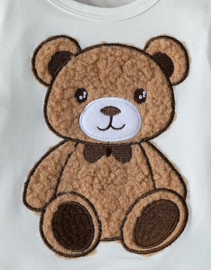 The Chandler - Baby Boy 2-Piece Bear Top and Button Overalls Set