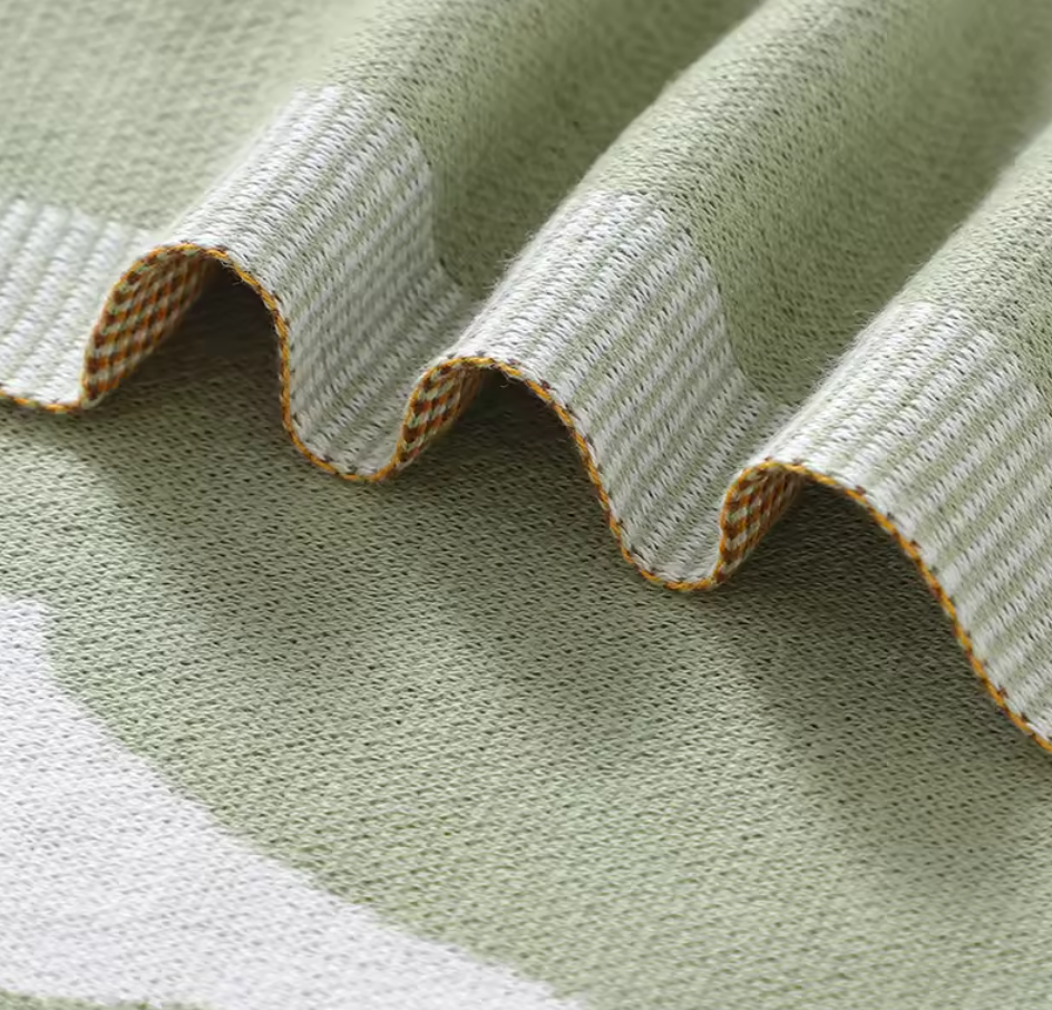 The Brayan - Newborn Baby Cotton Knitted Swaddle Blanket, 90x70cm Plaid Wrap