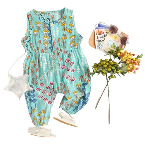 The Phoebe - Baby Girl Sleeveless Flower Print