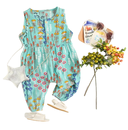 The Phoebe - Baby Girl Sleeveless Flower Print