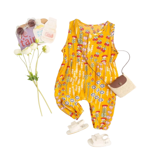 The Phoebe - Baby Girl Sleeveless Flower Print