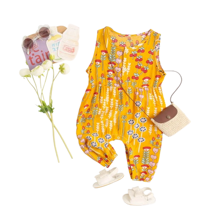 The Phoebe - Baby Girl Sleeveless Flower Print