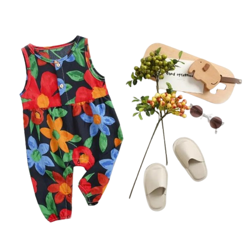 The Phoebe - Baby Girl Sleeveless Flower Print