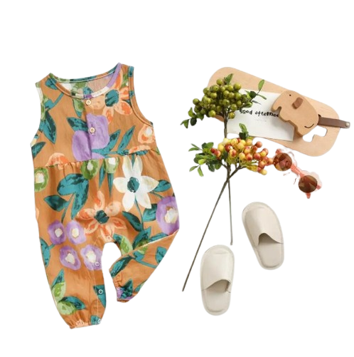 The Phoebe - Baby Girl Sleeveless Flower Print