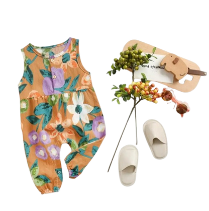 The Phoebe - Baby Girl Sleeveless Flower Print
