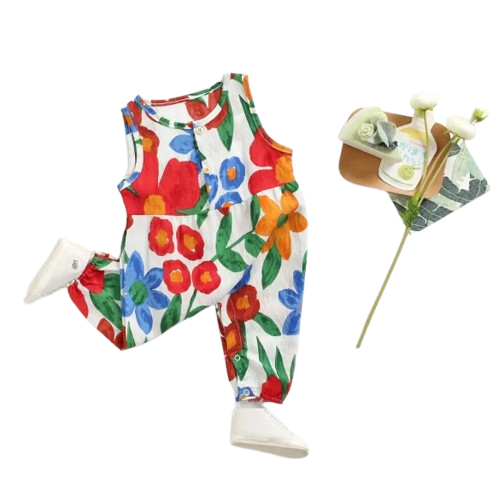 The Phoebe - Baby Girl Sleeveless Flower Print