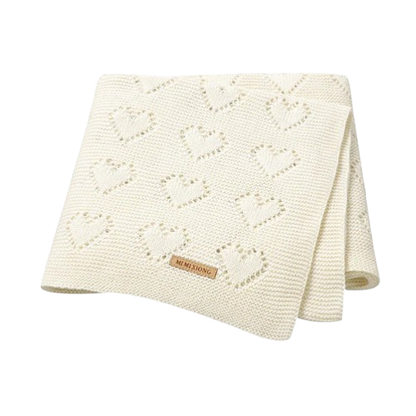 The Beckett - Baby Unisex 100*80cm Heart Design Knitted Blankets