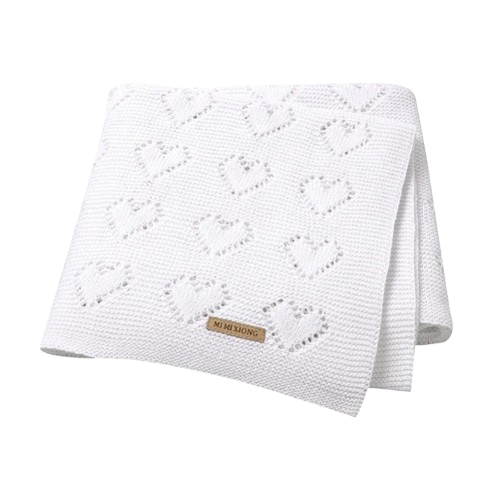 The Beckett - Baby Unisex 100*80cm Heart Design Knitted Blankets