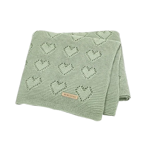 The Beckett - Baby Unisex 100*80cm Heart Design Knitted Blankets