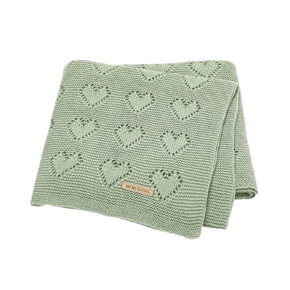 The Beckett - Baby Unisex 100*80cm Heart Design Knitted Blankets