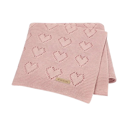 The Beckett - Baby Unisex 100*80cm Heart Design Knitted Blankets