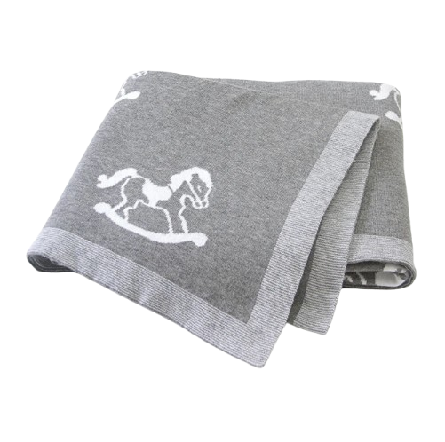 The Caden - Baby Unisex 100*80cm Horse Design Swaddle Blanket