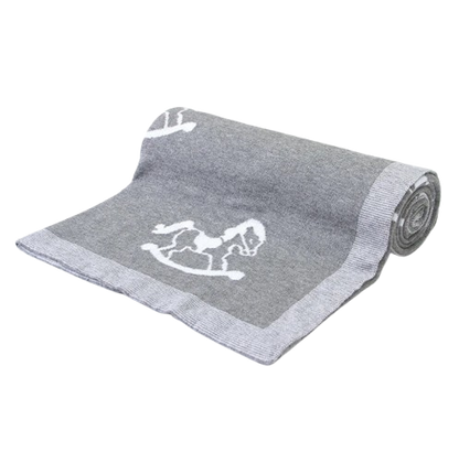 The Caden - Baby Unisex 100*80cm Horse Design Swaddle Blanket