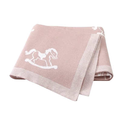 The Caden - Baby Unisex 100*80cm Horse Design Swaddle Blanket