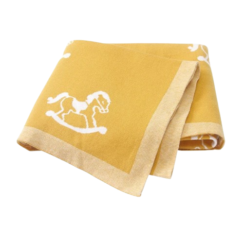 The Caden - Baby Unisex 100*80cm Horse Design Swaddle Blanket