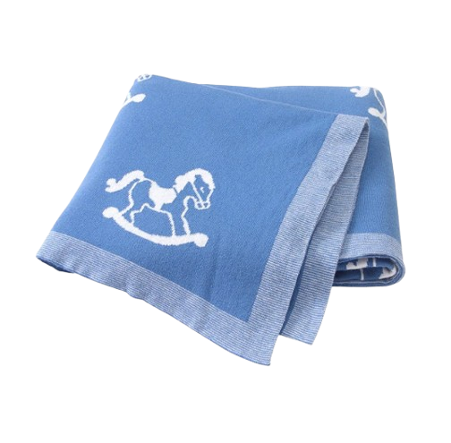 The Caden - Baby Unisex 100*80cm Horse Design Swaddle Blanket