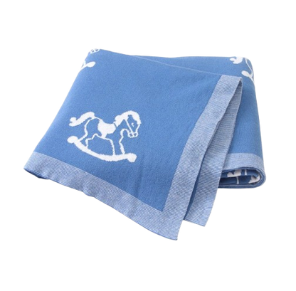 The Caden - Baby Unisex 100*80cm Horse Design Swaddle Blanket