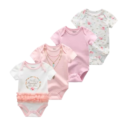 The Caleb - Baby Unisex 4pcs Cartoon Print Bodysuits