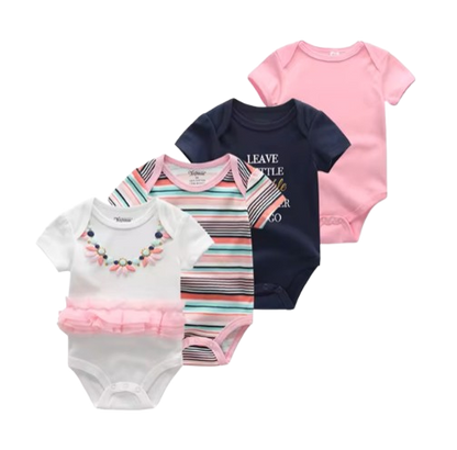 The Caleb - Baby Unisex 4pcs Cartoon Print Bodysuits